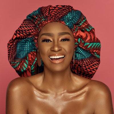 black woman wearing bonnet