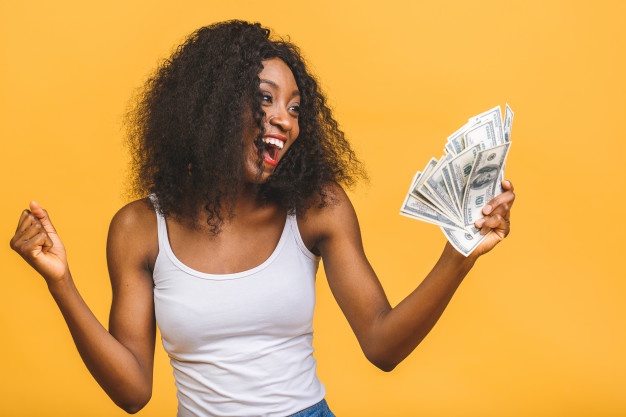 African american woman money